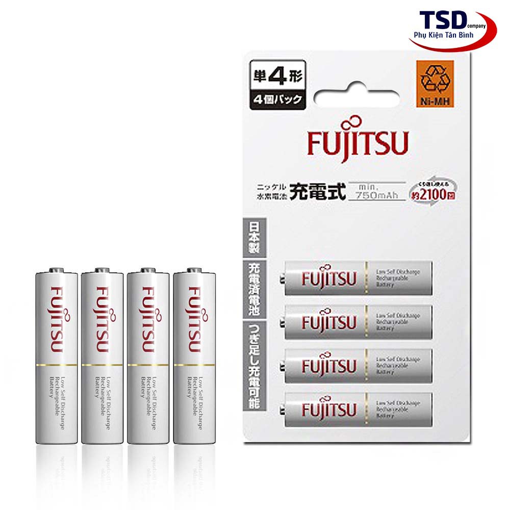 Vỉ 4 Viên Pin AAA Fujitsu 750mAh Chính Hãng Made in Japan