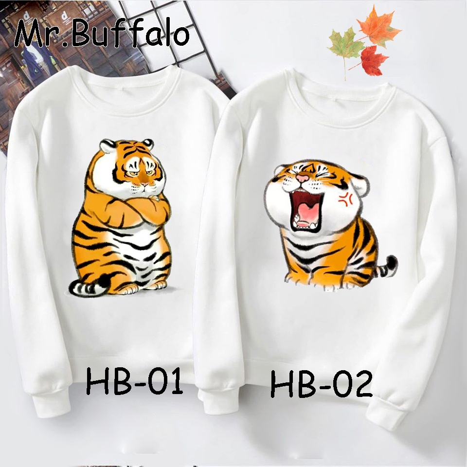 Áo cặp, đôi sweater Hổ béo siêu cute Mr.Buffalo