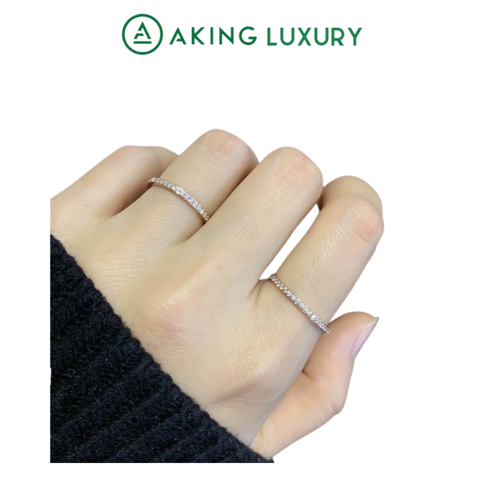 Nhẫn bạc nữ AKINGLUXURY AK01 chính hãng, nhẫn nữ đính đá màu tạo nét đẹp quyến rũ. Bộ sưu tập nhẫn mới nhất 2021