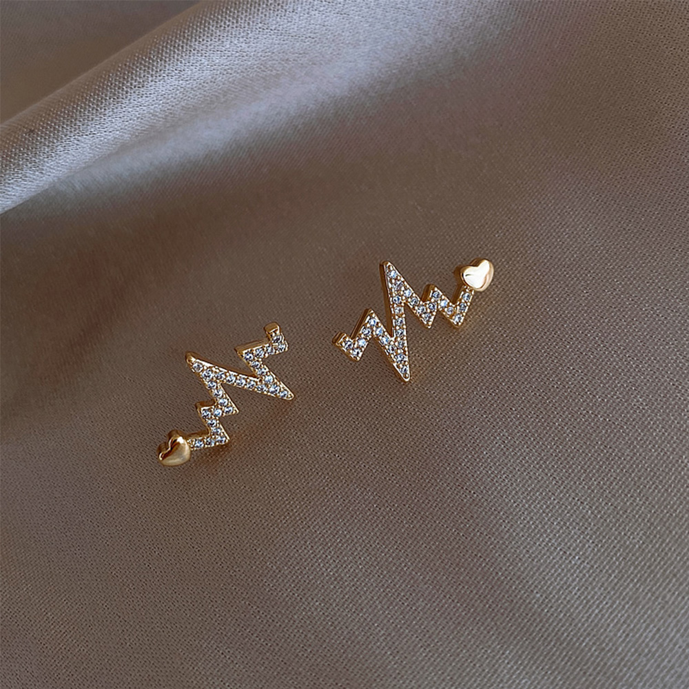 Khuyên tai hình nhịp tim thời trang độc đáo cho nữ