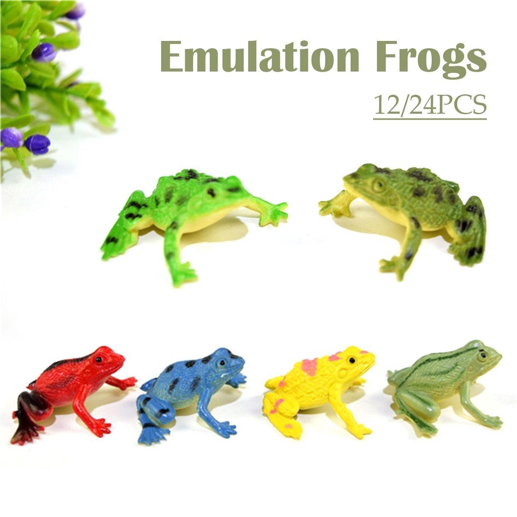 YIYU Set 12 / 24 Tượng Ếch Mini Trang Trí Sân Vườn