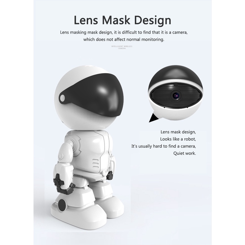 Còn Hàng 2mp 1080P Robot Ip Camera Trong Nhà Trẻ Em Nhìn Xuyên Đêm Nhà Thông Minh Camera An Ninh Cá Tuyết