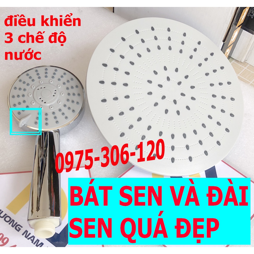 [LOẠI BÁT TO 25x25cm] Bộ Sen Cây Tắm Đứng Nóng Lạnh INOX 304 N1005 Fotar và tay sen đủ bộ SEN CÂY VUÔNG NÓNG LẠNH