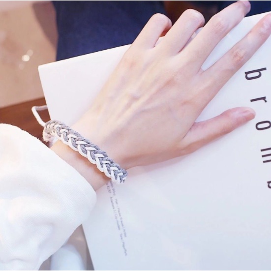 Vòng Đeo Tay Dây Bện Chất Lượng Cao Có Thể Điều Chỉnh Phù Hợp Làm Quà Valentine / Bạn Trai / Bạn Gái