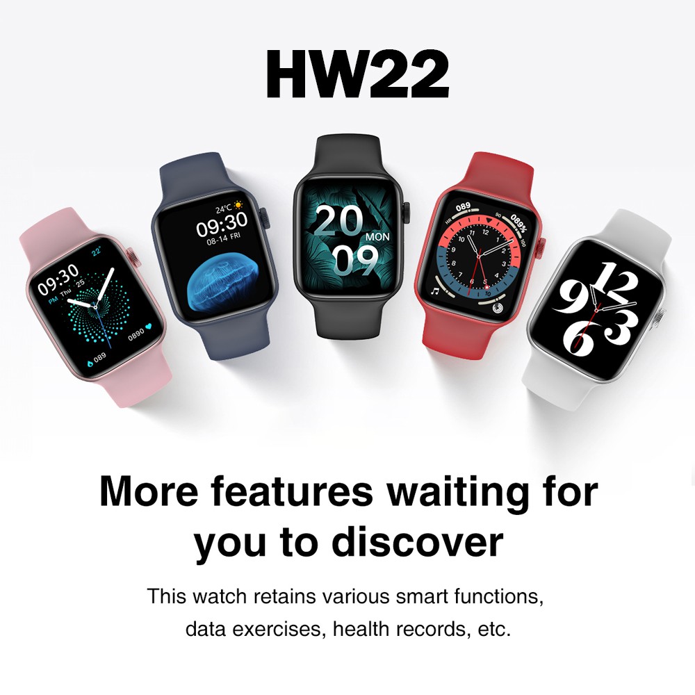 Hw22 Smart Watch 1.75 Inch Convenient Connection Custom Wallpaper Health Monitor Smartwatches For IOS Android