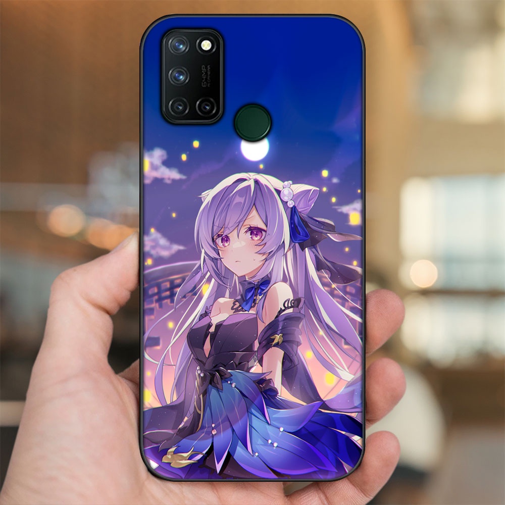 Ốp lưng Realme C17, 7i viền đen in hình Keqing Genshin Impact