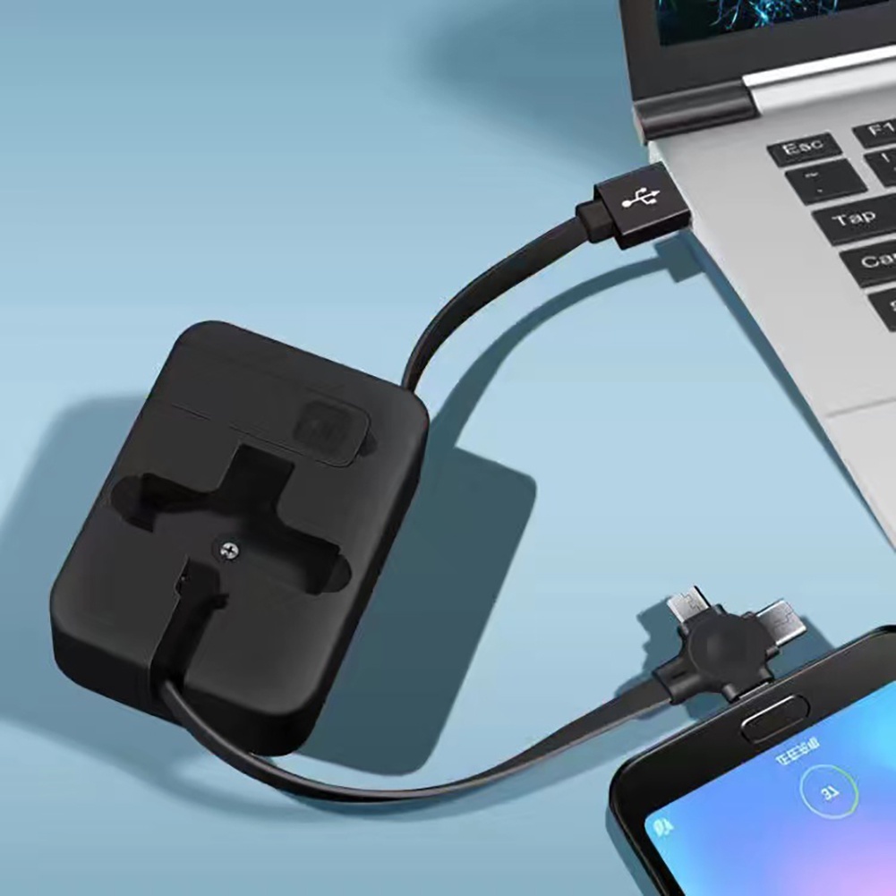 Cáp Sạc Nhanh Có Thể Thu Vào 3 Đến 1, Với Loại W/Micro Usb Và Các Cổng Sạc Khác Và Giá Đỡ Di Động Cloud1