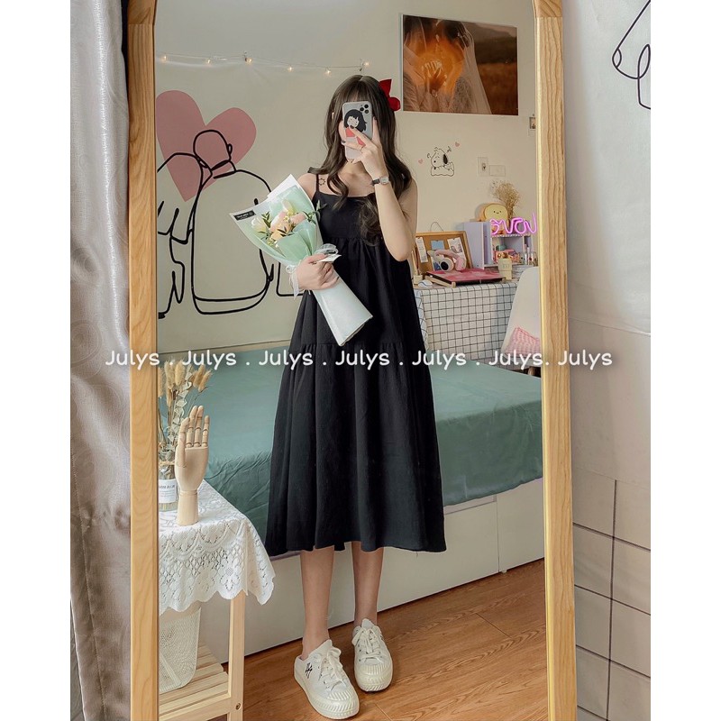 [Mã FAGREEN245 giảm 10% tối đa 30K đơn 99K] Váy maxi dáng babydoll hai dây (ảnh thật shop chụp kèm video) | BigBuy360 - bigbuy360.vn