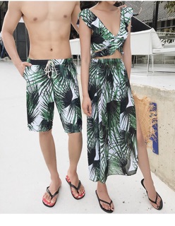 Set đồ bơi đôi hình lá