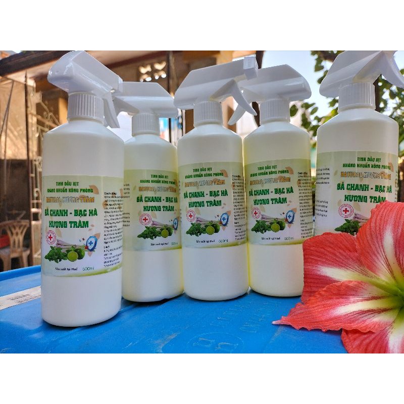 sát khuẩn hương sả chanh, bạc hà, tràm xịn 500 ml mùi cực thơm