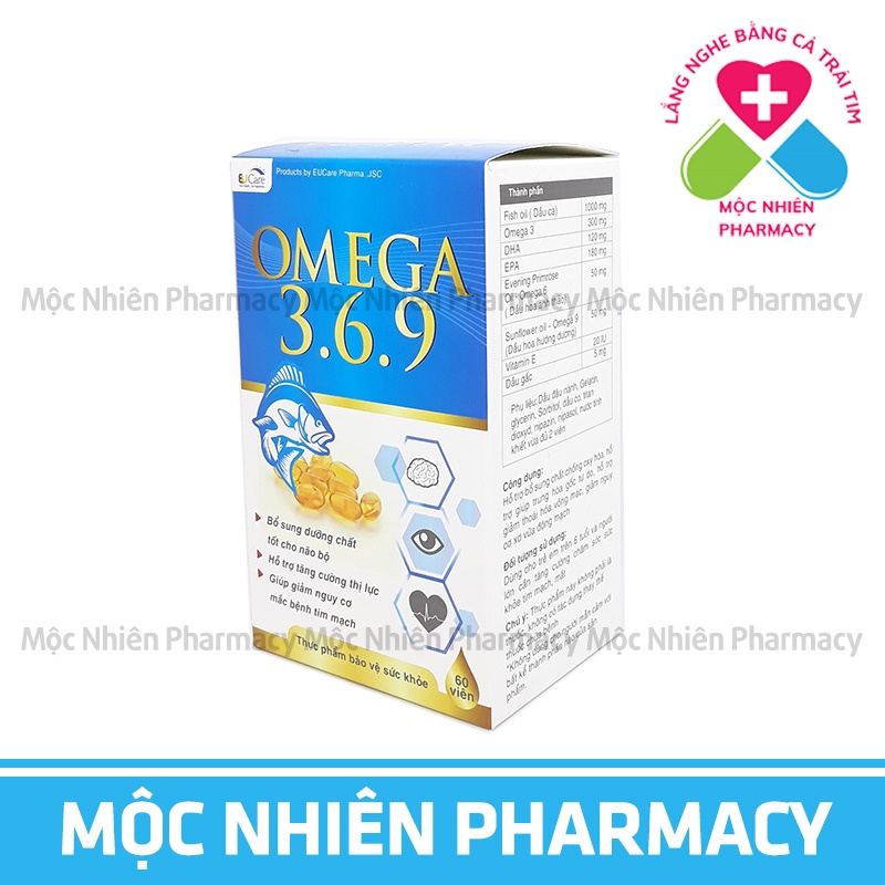 Omega 369, Viên Bổ Sung Dưỡng Chất Cho Não, Hỗ Trợ Nâng Cao Thị Lực