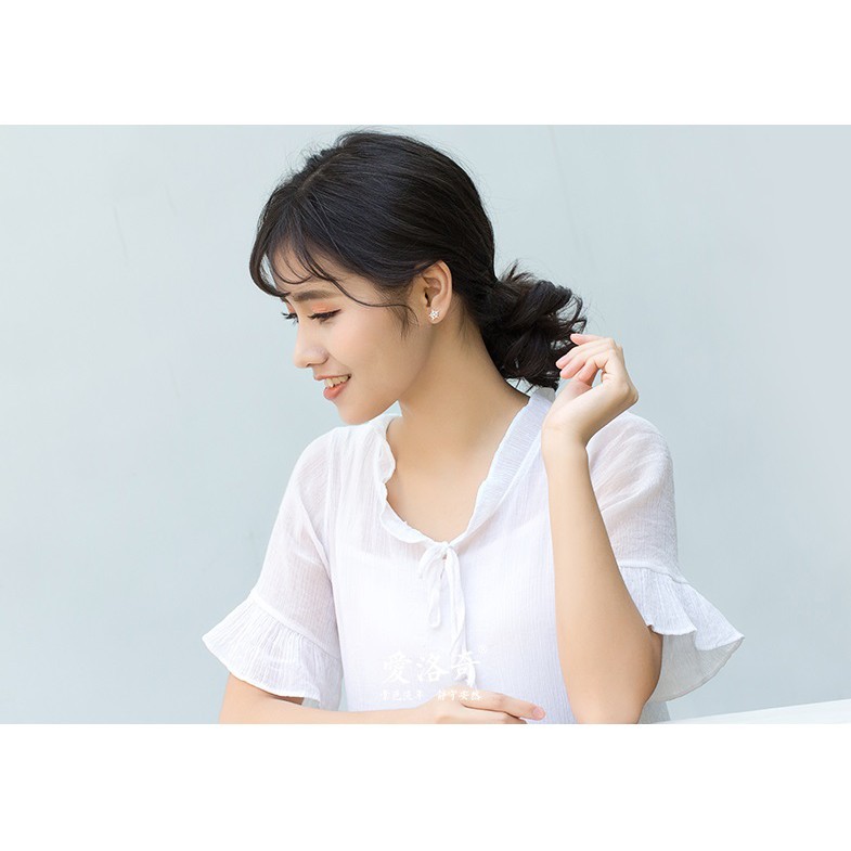 Hoa tai bông tuyết - bạc 925