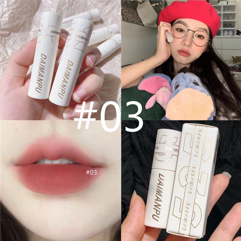 Son Kem Màu Nhung Lì Daimanpu nội địa trung Lâu Trôi Không Phai Màu Không Dính Cốc