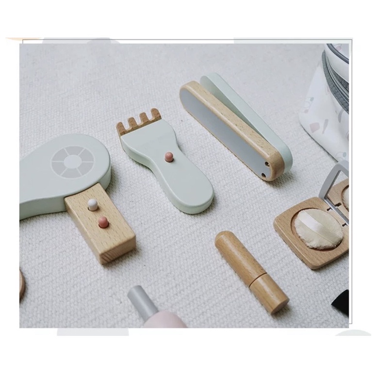 Bộ trang điểm nunukids  bằng gỗ siêu xinh cho bé yêu - Bond Kids