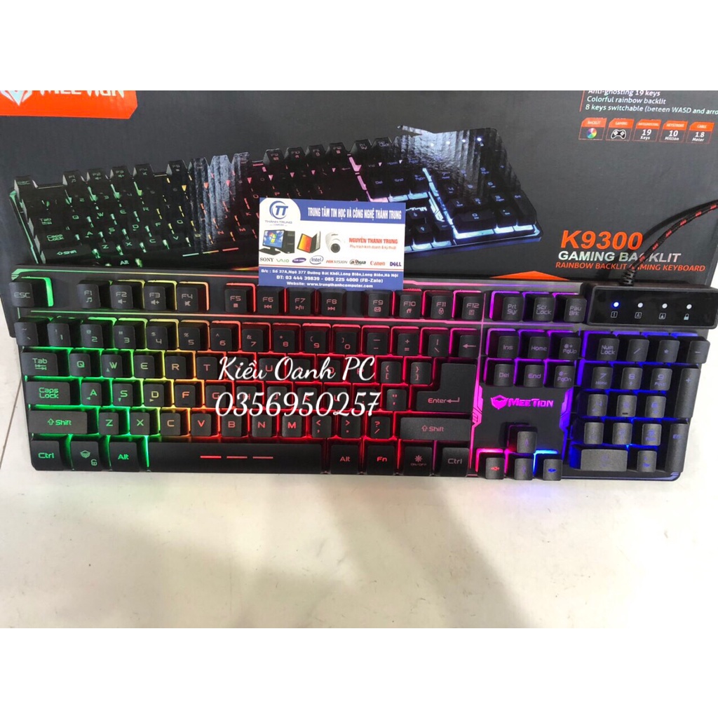 Bàn phím Giả cơ Meetion K9300, Gipco K9800 Led Hàng Hãng Giá Rẻ