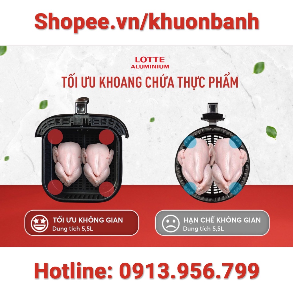 Nồi chiên không dầu cao cấp LOTTE LTS-AF5SM 5.5 lít - Nhập khẩu Hàn Quốc