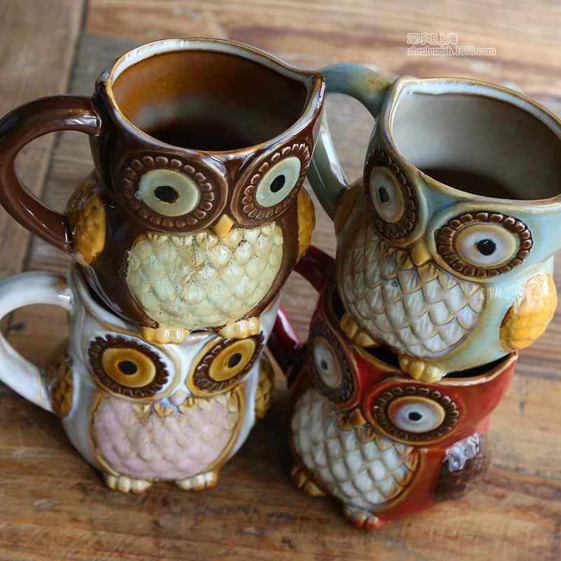 Cốc Con Cú Gốm Sứ