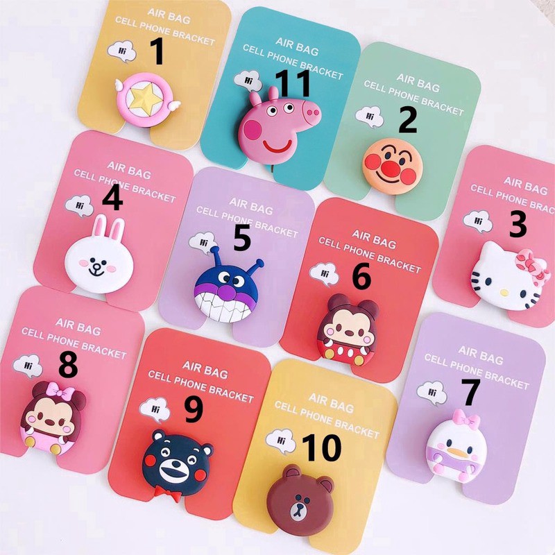 Giá đỡ điện thoại họa tiết hoạt hình 3D dễ thương xinh xắn