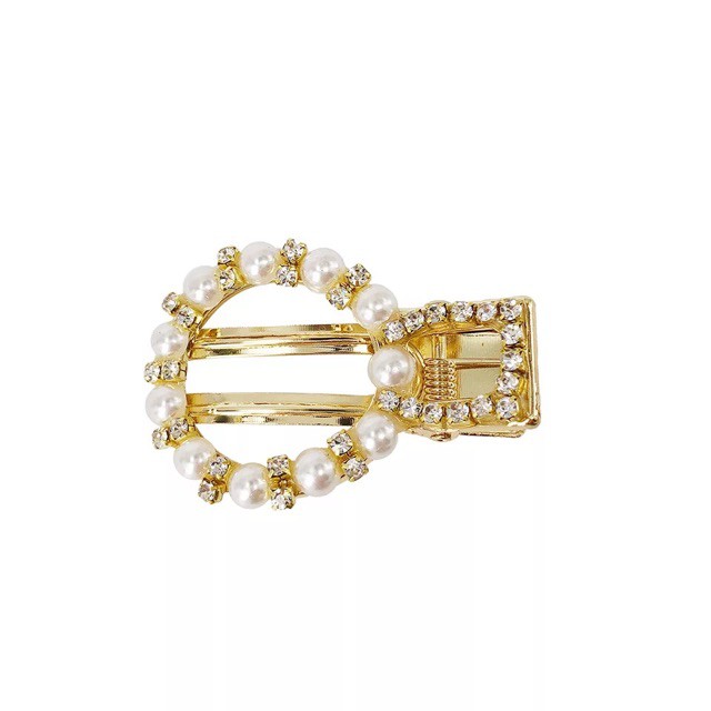 Kẹp tóc đính đá hình vuông tròn và trái tim