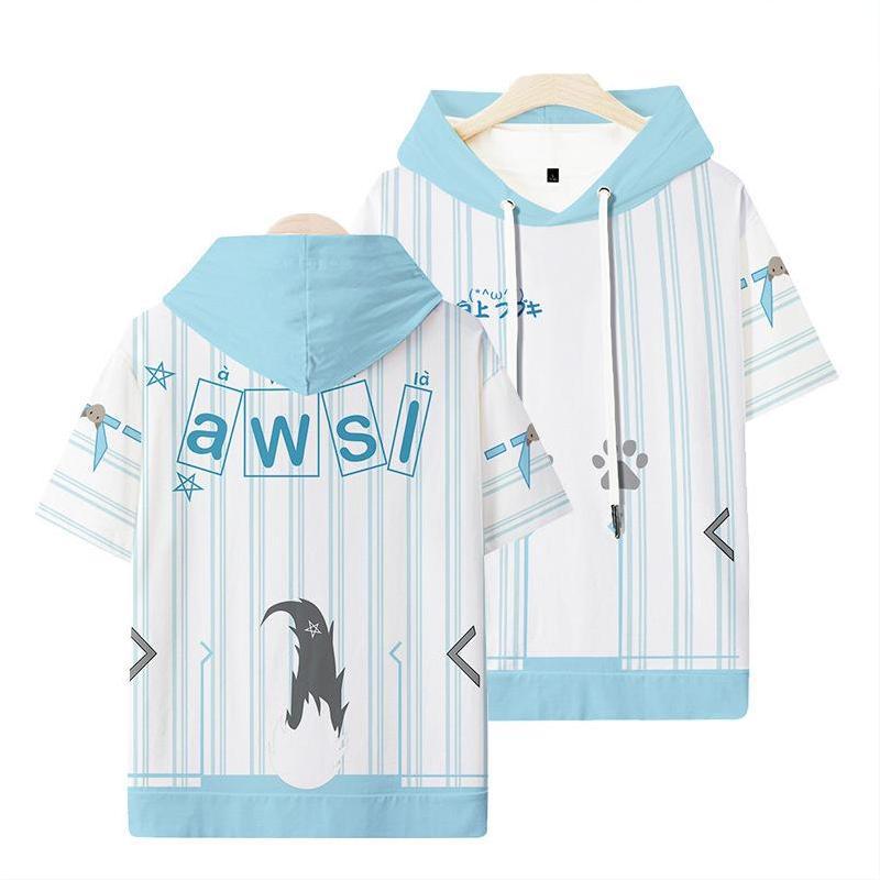 Áo Hoodie Tay Ngắn Hóa Trang Fubuki Ookami Mio Độc Đáo Plus Size | BigBuy360 - bigbuy360.vn