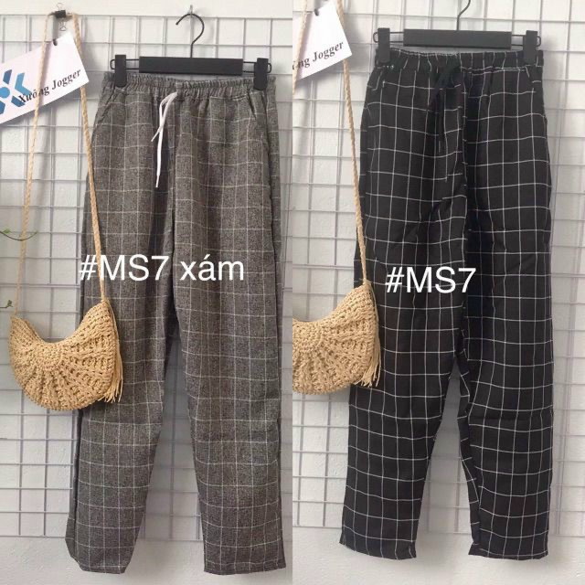 Quần Ca rô Nữ Ống Côn Eo Co Giãn Nhẹ Nhàng Form Chuẩn Mặc Đẹp Phù Hợp Đi Chơi, Du Lịch Mọi Nơi [NEW UNISEX]