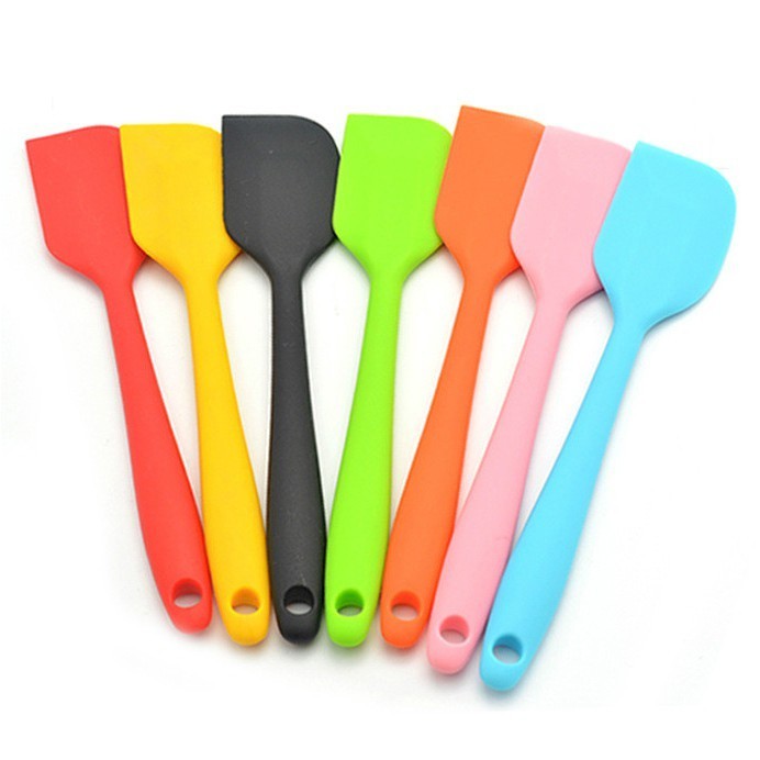 Dụng cụ làm bánh: Cây Spatula breadleaf Phới dẹt trộn bột, đánh trứng silicon 21cm, 28cm chịu nhiệt