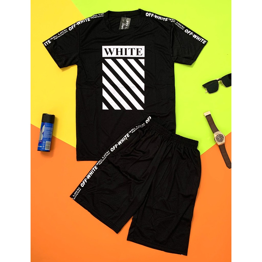 [Freeship từ 99k] bộ hè nam thời trang off white đen | BigBuy360 - bigbuy360.vn