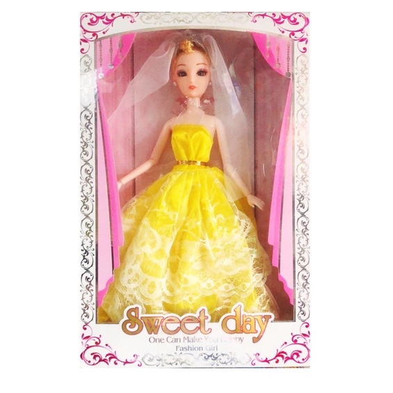Hộp búp bê cô dâu co khớp