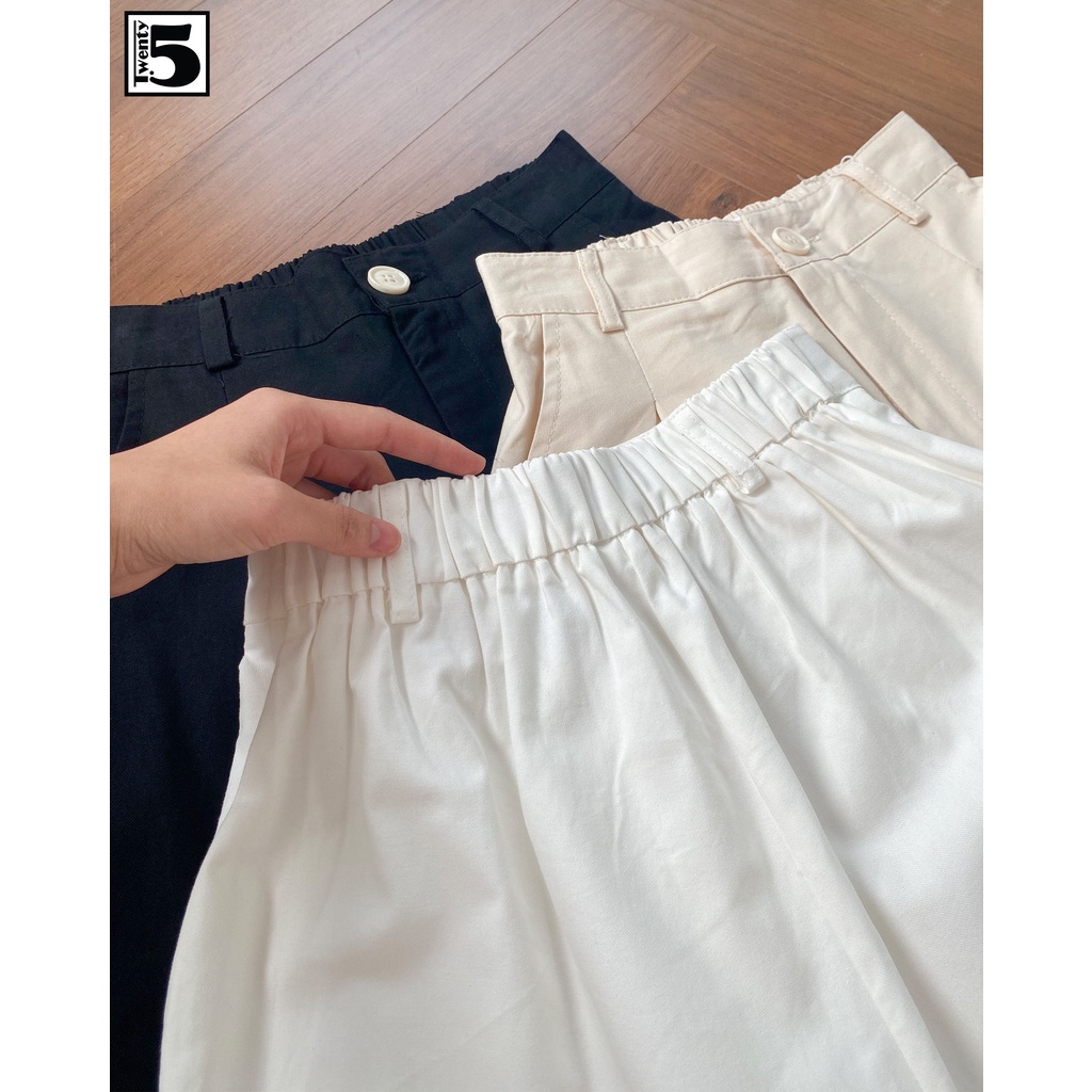 Quần short cạp cao, ống rộng Twentyfive 3803