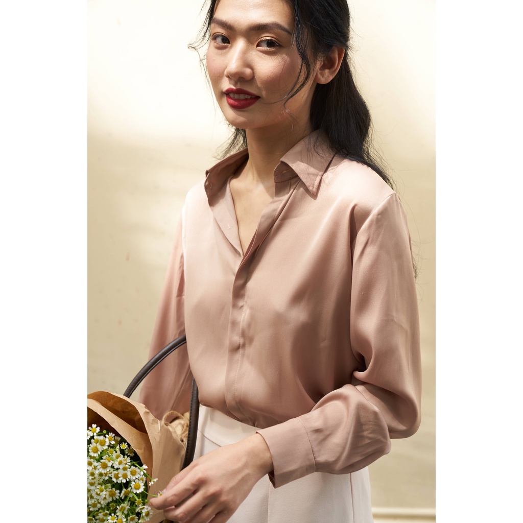 Áo sơ mi lụa công sở