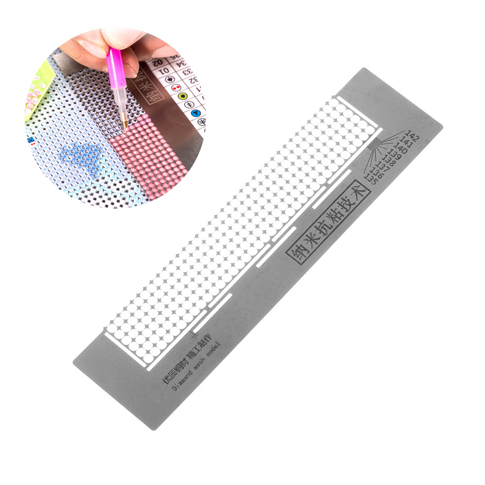 Thước lưới làm tranh đính đá 5D làm trang sức DIY 50 ngăn 141mm 140mm chống dính tiện lợi