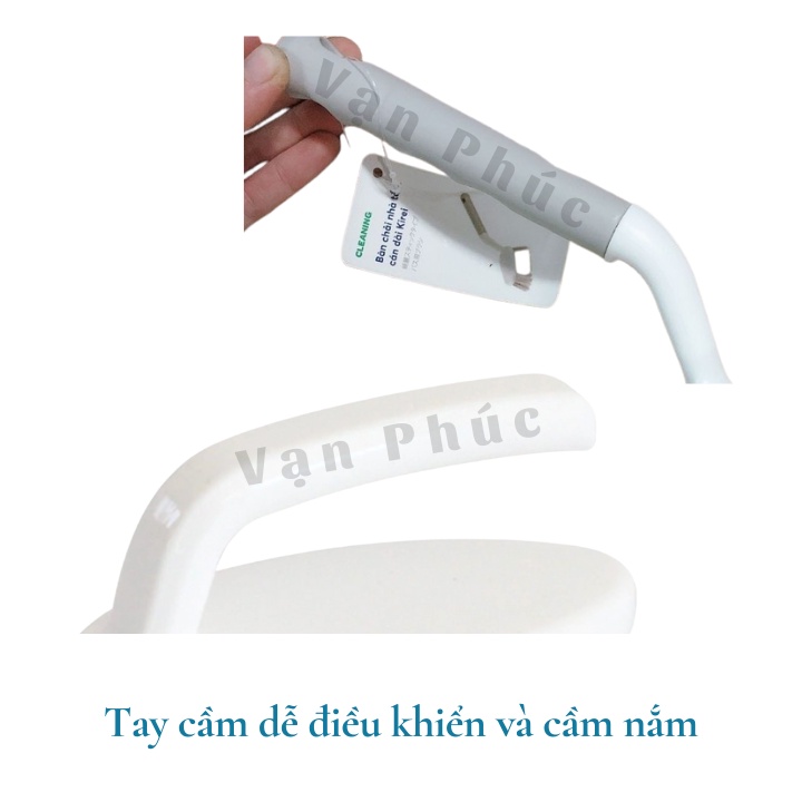 Bàn chải cọ rửa nhà tắm, chổi chà sàn cải tiến Inochi Kirei Nhật Bản có tay cầm, bàn chải giặt đồ, nhà vệ sinh