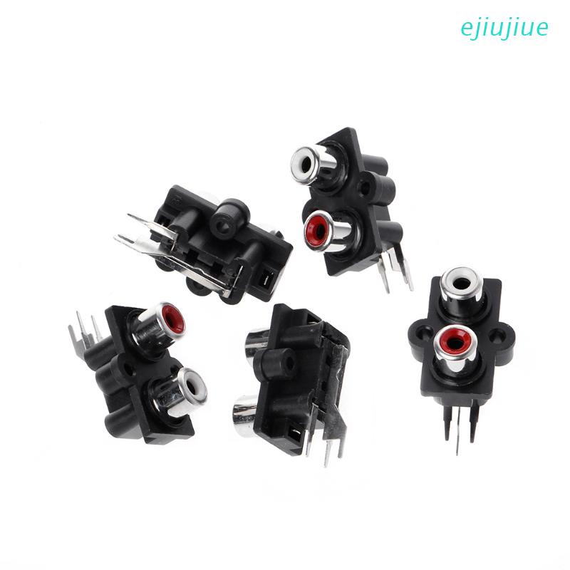 Bộ 5 đầu nối giắc cắm âm thanh stereo cổng rca 2 vị trí gắn pcb