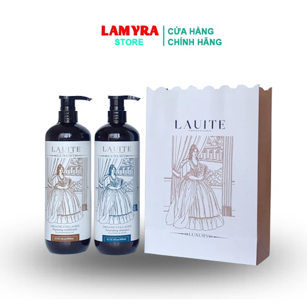 Dầu gội đầu LAUITE LUXURY 800mlx2 phục hồi hư tổn chuyên sâu hương nước hoa Lamyra