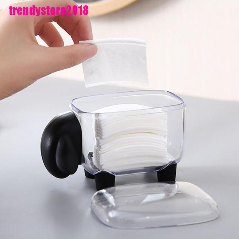 Hộp đựng tăm xỉa răng để bàn trong suốt hình chú cừu dễ thương