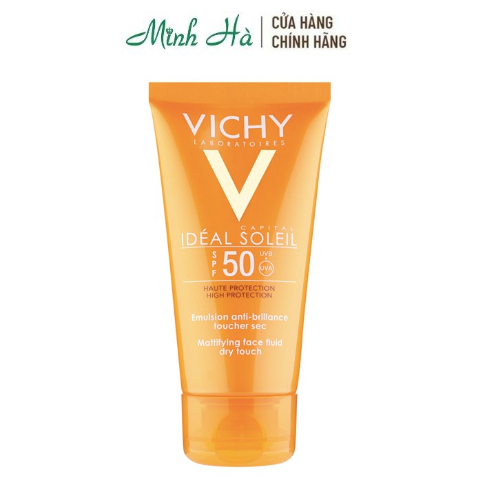 kem chống nắng vichy Ideal Soleil Mattifying Face Fluid – Dry Touch SPF50+ 50ml