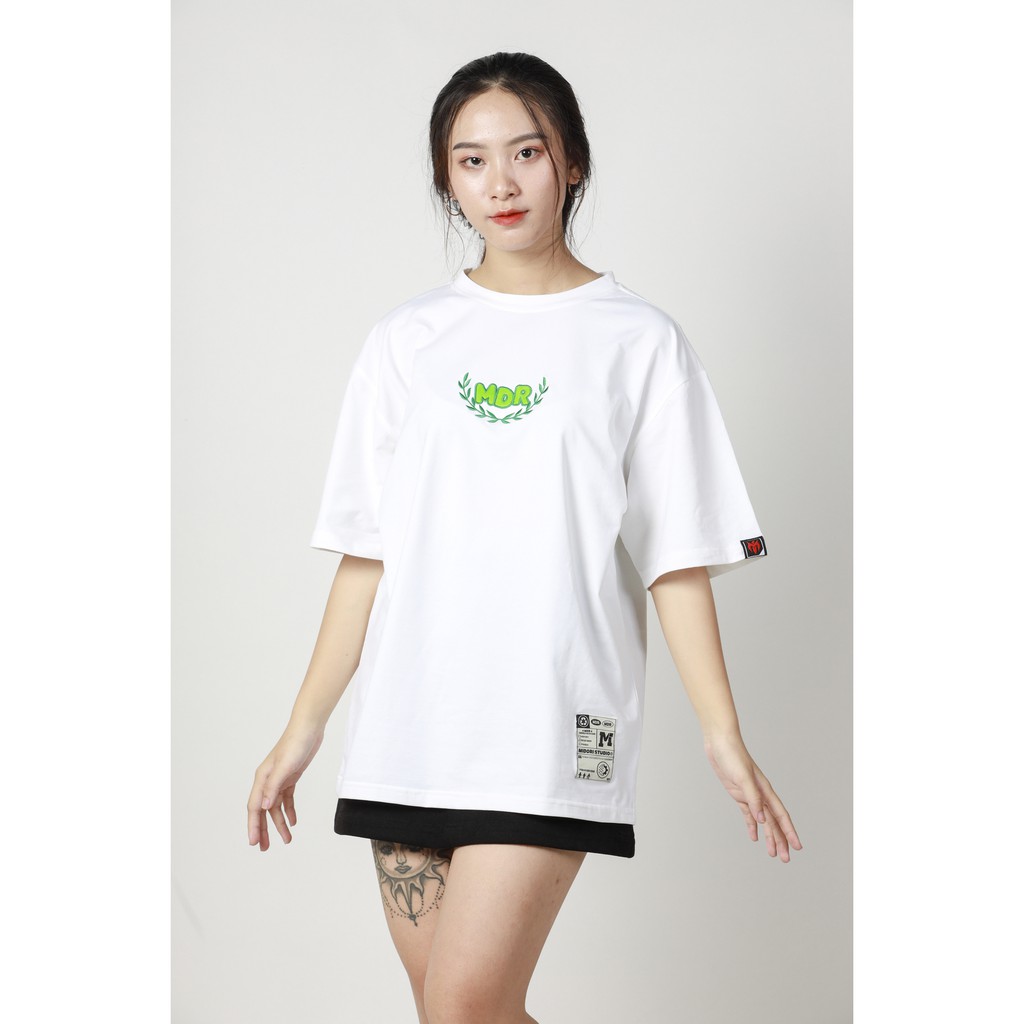 Áo phông tay lỡ form rộng Unisex Thêu Logo MDR Cao Cấp Local Brand Mi Midori