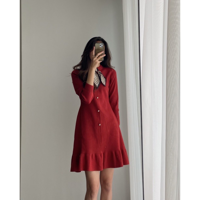 váy len kèm khăn lụa 3965 | BigBuy360 - bigbuy360.vn