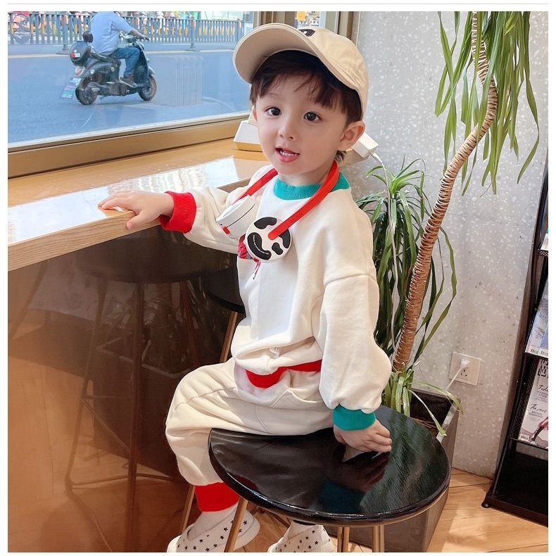 Bộ Đồ Thể Thao Cotton Nguyên Chất Phong Cách Nhật Hàn Thời Trang Mùa Thu Hàng Mới 2022 Dành Cho Bé Trai