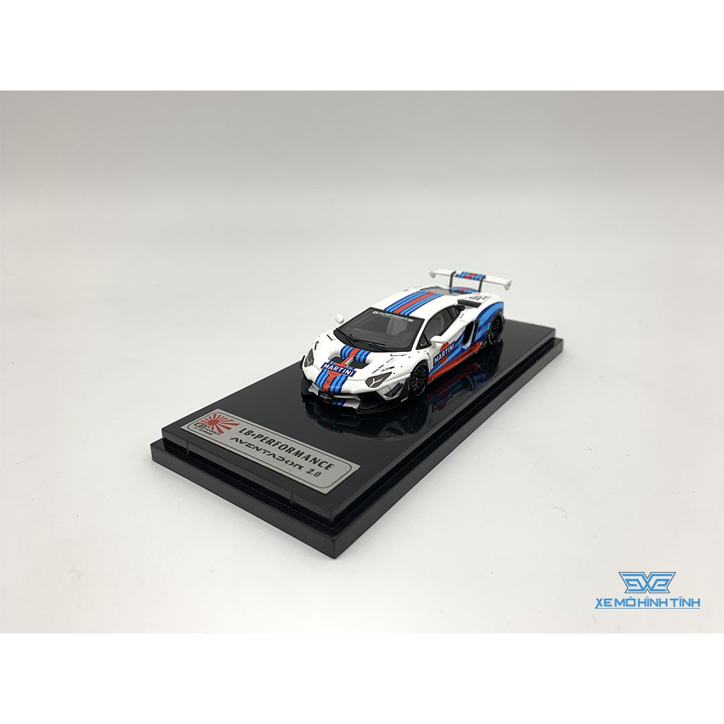 Xe Mô Hình Lamborghini Aventador LB 2.0 kèm Figure 1:64 Liberty Walk ( Martini )