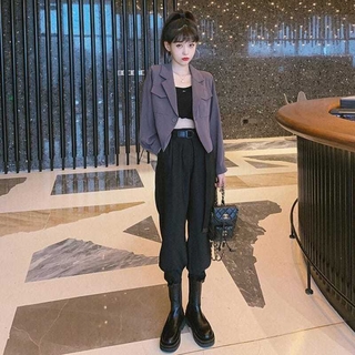 Áo Khoác Blazer Dáng Ngắn Thời Trang Mùa Thu Thanh Lịch Dành Cho Nữ
