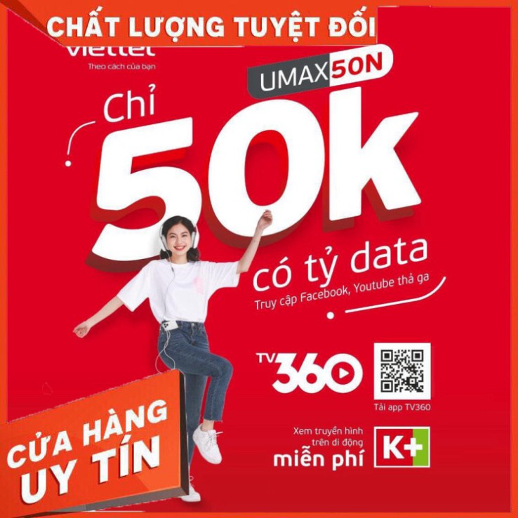 SIM Viettel 4G Umax50n 𝑭𝑹𝑬𝑬 𝑺𝑯𝑰𝑷 Không Giới Hạn Lưu Lượng Tốc Độ Cao | Max Băng Thông Sim Hot Nhất 2021