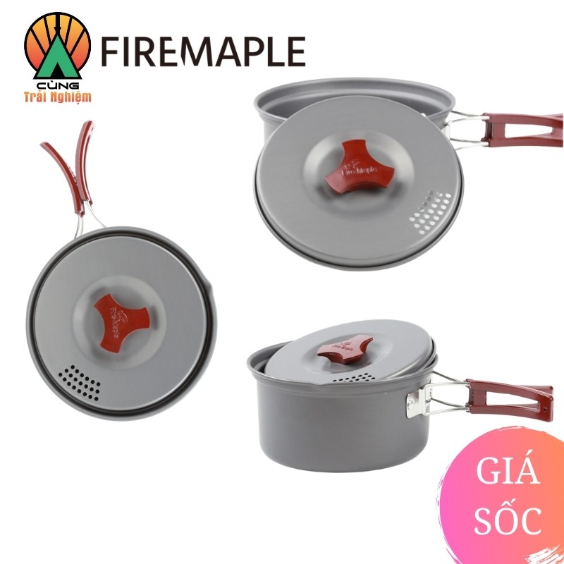 [CHÍNH HÃNG] COMBO Nồi Chảo Nấu Ăn 2 Trong 1 Fire Maple FMC-203 Gọn Nhẹ Chuyên Dụng Cho Du Lịch, Dã Ngoại Cắm Trại