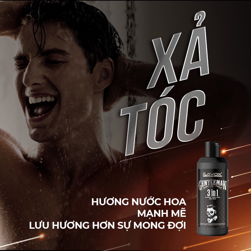 Dầu Gội - Xả - Tắm 3 In 1 Gentleman