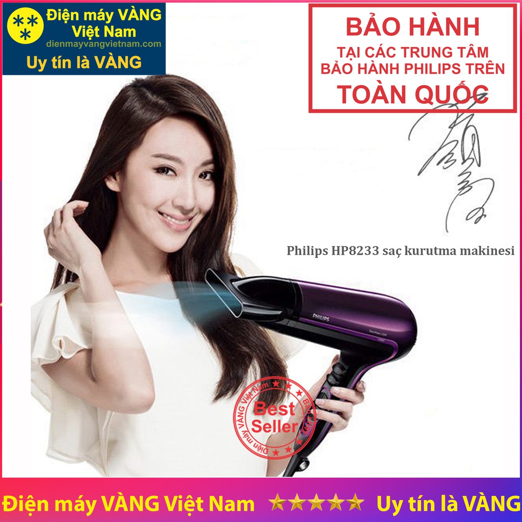 Máy sấy tóc ion Philips HP8233 HP8232 bảo hành toàn quốc