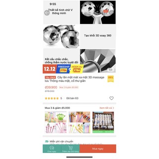 Cây lăn masage mặt 3D