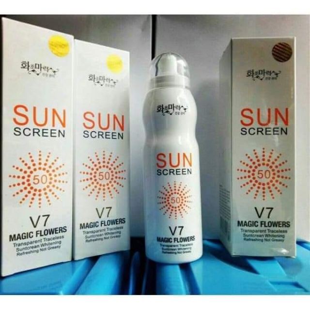 [ SALE TƯNG BỪNG]  xịt chống nắng Hàn Quốc Sun Screen V7 200ml.