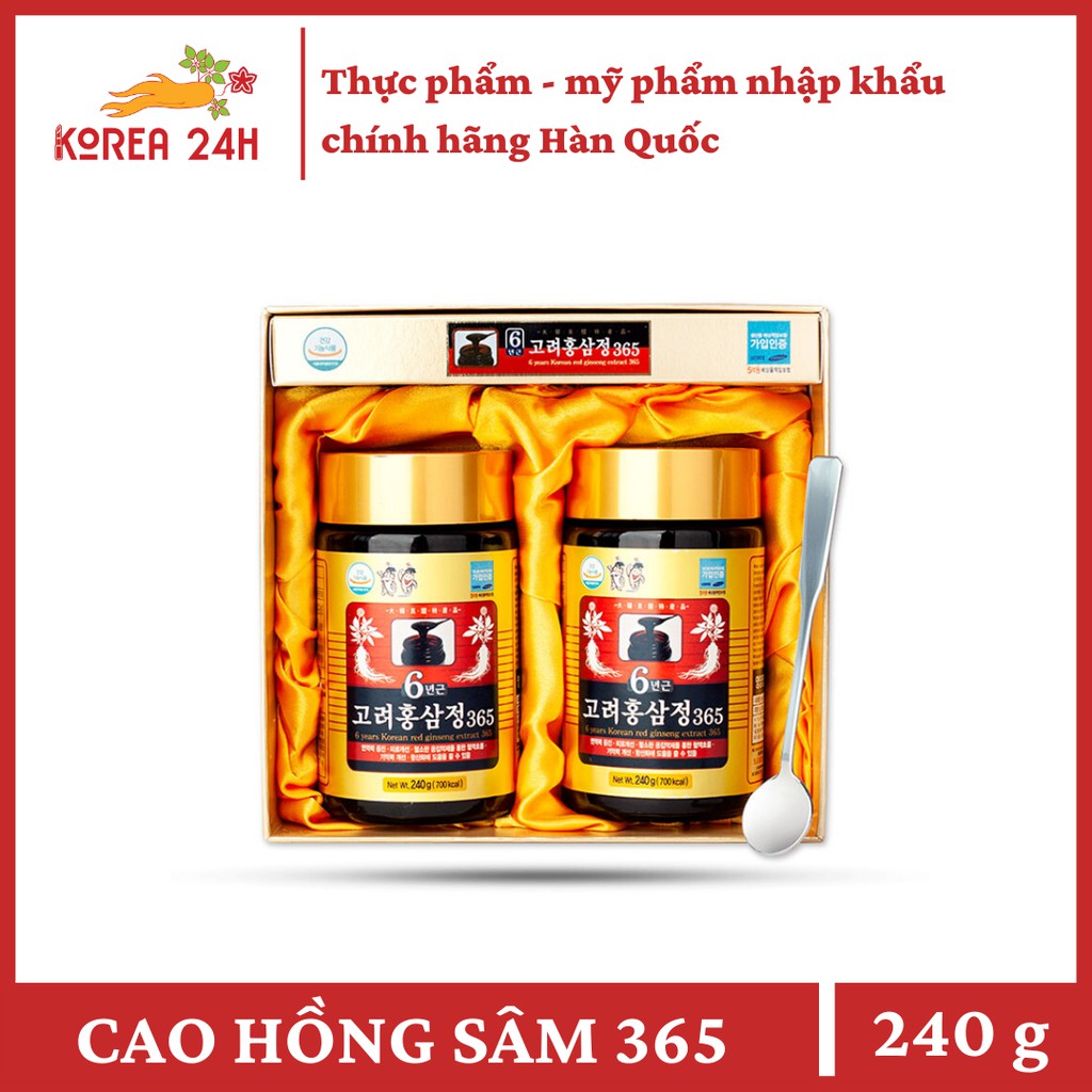 Cao Hồng Sâm 365 Hàn Quốc, Hộp 2 lọ x 240ml