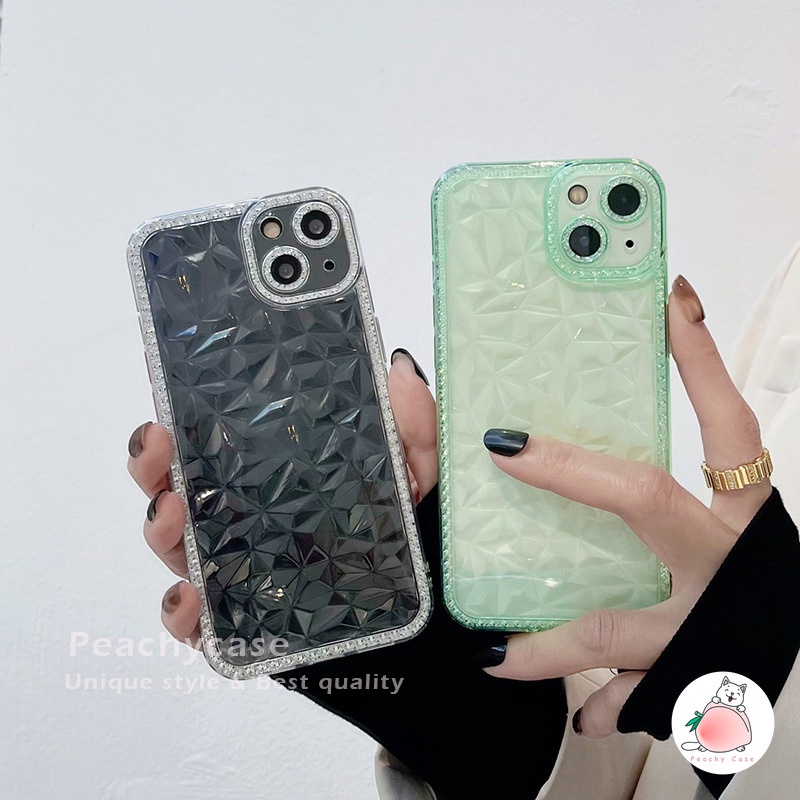 Ốp Điện Thoại TPU Mềm Trong Suốt Họa Tiết Kim Cương Sang Trọng Cho iPhone 13 12 Pro Max 11 Xr Xs Max X 7 8 6 Plus X 6G
