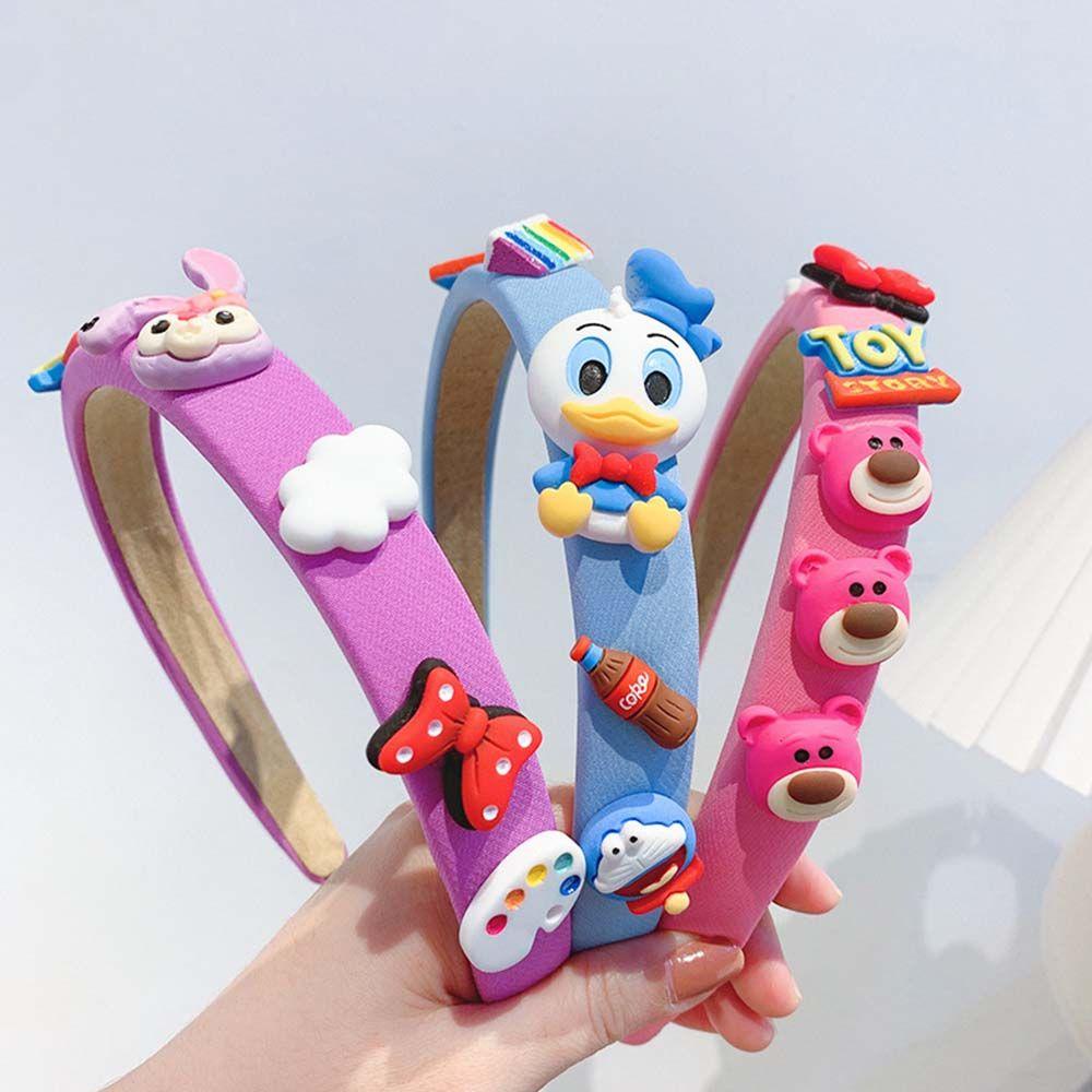 ANEMONE Băng Đô Cài Tóc Hình Gấu / Dâu Tây Màu Kẹo Ngọt Phong Cách Hàn Quốc Dùng Hóa Trang